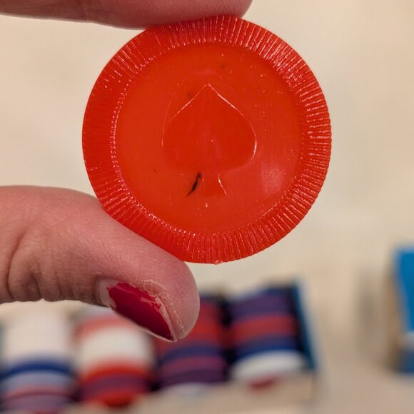 Vintage Ardsley 100 Plastic Poker Chips - Unbreakable/Washable - Picture 6 of 7